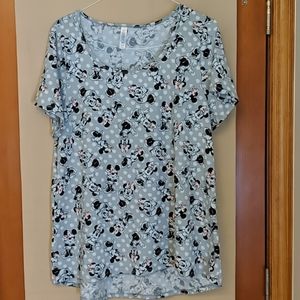 Lularoe Women's Disney Minnie Mouse Shirt Size 2XL